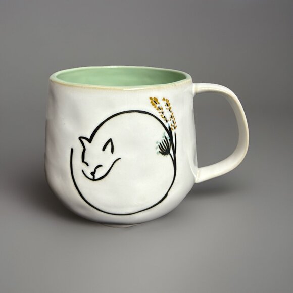 Anthropologie Other - ANTHROPOLOGIE Amos Cat Ceramic Coffee Mug